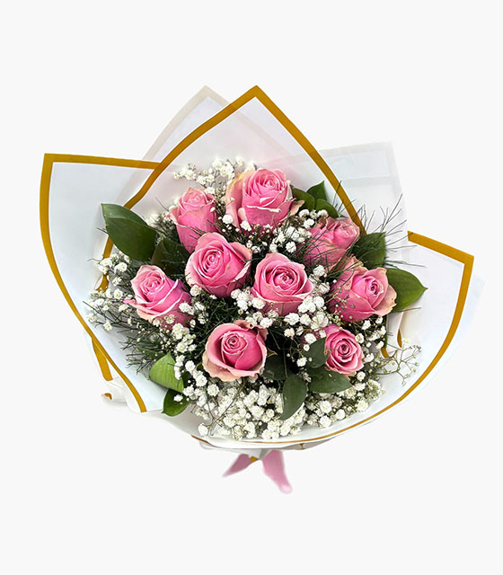 Pembe Zarafet Gül Buketi